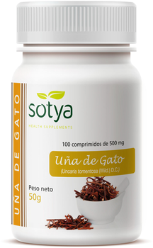 Дієтична добавка Sotya Una De Gato 500 мг 100 таблеток (8427483014072)