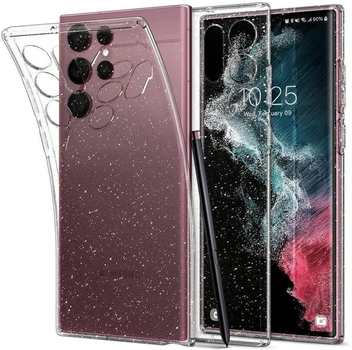 Etui plecki Spigen Liquid Crystal do Samsung Galaxy S22 Ultra Transparent (8809811855487)