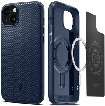 Etui plecki Spigen Mag Armor do Apple iPhone 15 Navy Blue (8809896751377)