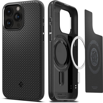 Etui plecki Spigen Mag Armor do Apple iPhone 15 Pro Matte Black (8809896750677)