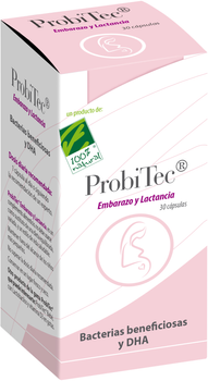 Suplement diety 100% Natural Probitec embarazo y lactancia 30 kapsułek (8437008750040)