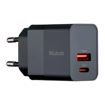 Сетевое зарядное устройство McDodo Hydrogen Series 20W PD+QC Charger (EU plug) CH-1951 Black