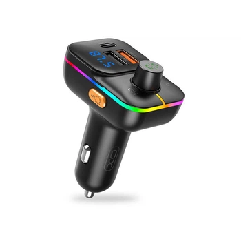 FM-трансмиттер XO BCC09 Smart Bluetooth MP3 with TF card slot +PD 25W Car charger with ambient light