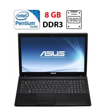 Ноутбук Б-клас Asus K54 / 15.6" (1366x768) TN / Intel Pentium B960 (2 ядра по 2.2 GHz) / 4 GB DDR3 / 240 GB SSD / Intel HD Graphics / WebCam / USB 3.0 / HDMI б/в