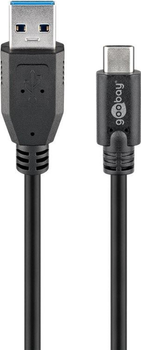 Kabel Goobay Sync & Charge Super Speed USB-C do USB A 3.0 ładujący 0.5 m Czarny (4040849679995)