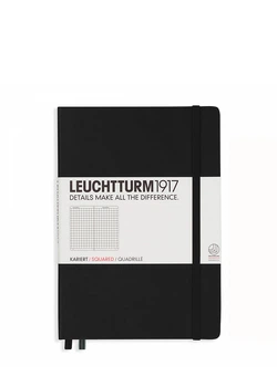 Блокнот Leuchtturm1917 Средний, черный, клетка (315928) 4004117258381
