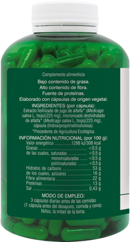 Дієтична добавка Soria Natural Verde Alfalfa 580 мг 240 капсул (8422947062132)