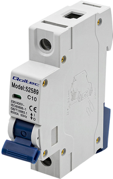 Автоматичний вимикач Qoltec C10 Запобіжник AC 10 A 1P (5901878525891)