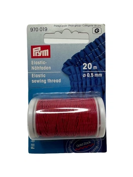 Нитка Prym для шиття еластична (червона) 20м