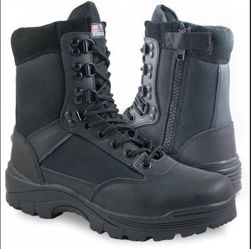 Тактические берцы Mil-Tec Tactical Boots With YKK Zipper Black Размер 42 (27 см) Waterproof со змейкой