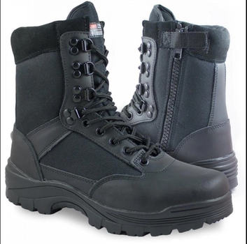 Тактичні берці Mil-Tec Tactical Boots With YKK Zipper Black Розмір 45 (29 см) Waterproof зі змійкою