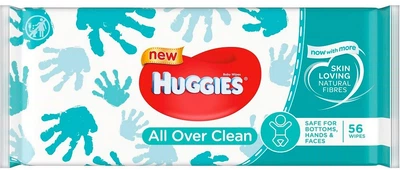 Дитячі вологі серветки Huggies OverClean 56 шт (5029053567822)