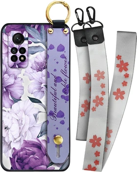 Чехол SHLab Xiaomi Redmi Note 12 Pro 4G Beautiful Flower + два ремешка с карабином (34388)
