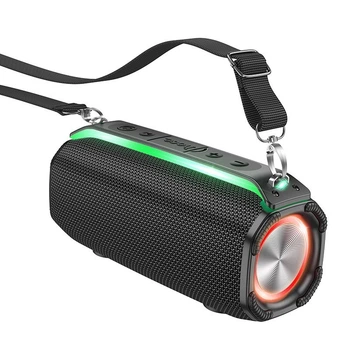 Портативна Бездротова Bluetooth Колонка Акустика HOCO Rick sports BT speaker HC23 IPX4 | RGB підсвічування, 10W, BT5.3 | Чорний