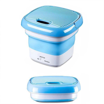 Портативная стиральная машинка Maxtop folding washing machine Голубой + белый