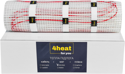 Теплый пол 4HEAT MiniMat 150 4.5 м² мат под плитку (4HT.MNT.15045)