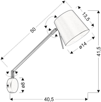 Бра Candellux KILLY 1х40 Е27 (21-73914)