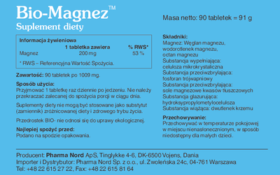 Suplement diety Pharma Nord Bio-Magnez 90 tabletek (5709976232303)