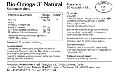 Біологічно активна добавка Pharma Nord Bio-Omega 3 Natural 90 капсул (5709976104303)