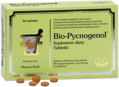 Suplement diety Pharma Nord Bio-Pycnogenol 90 tabletek (5709976245303)