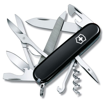 Швейцарський ніж Victorinox MOUNTAINEER 91мм/18 функцій, чорні накладки