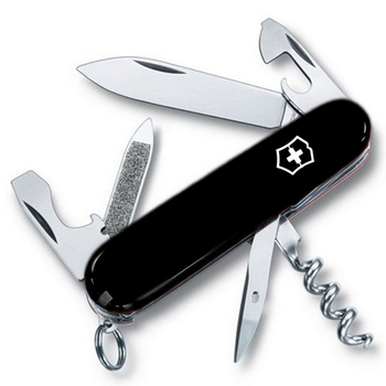 Швейцарський ніж Victorinox SPORTSMAN 84мм/13 функцій, чорні накладки