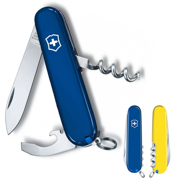 Швейцарский нож Victorinox WAITER UKRAINE 84мм/9 функций, сине-желтые накладки