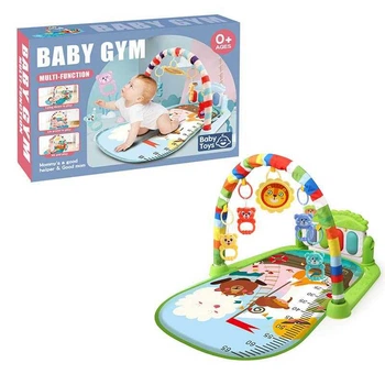 Дитячий розвиваючий музичний коврик Baby Toys "Ведмежа" мелодії підсвічування брязкальця 226-5 /6