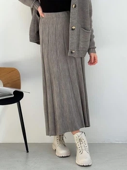Юбка миди осенняя женская ARTKNIT Жаклин S Орех (4823093443051)