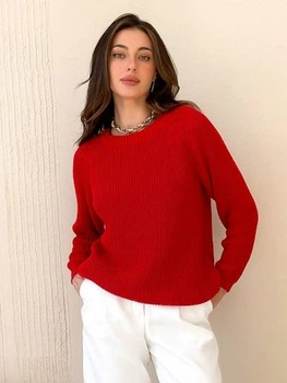 Джемпер женский ARTKNIT Cotton S/M Морковно-красный (4823093443013)