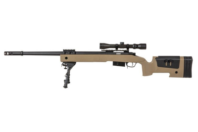 Снайперська гвинтівка Specna Arms M40 SA-S03 Core With Scope and Bipod Tan