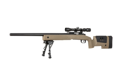 Снайперська гвинтівка Specna Arms M62 SA-S02 Core With Scope and Bipod Tan
