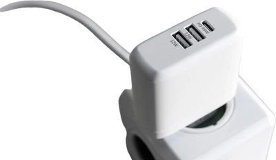 Зарядний пристрій для телефона Fixed USB-C/2xUSB 45Вт White (8591680110773)