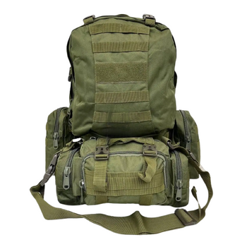 Рюкзак+підсумка Tactical тактична сумка для перенесення речей 53л Olive (RP-1-Olive)