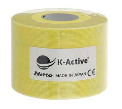 Кинезио тейп для чувствительной кожи K-Active Tape Elite Япония 5 метров Желтый