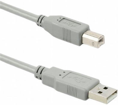 Kabel Qoltec USB Type-A - USB Type-B 2.0 5 m szary (5901878503929)