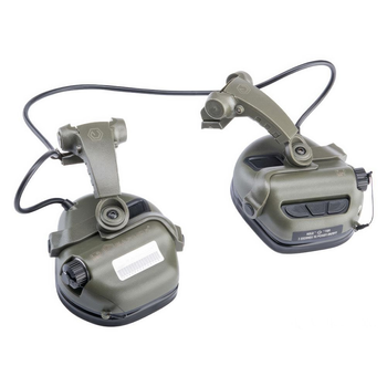 Активні захисні навушники Earmor M31X ARC (FG) Olive з кріпленням на шолом