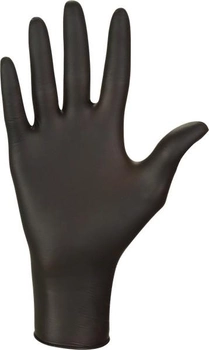 Однорaзовые нитриловые перчатки Mercator Medical Nitrylex PF BLACK S черные 100 шт (50 пар) К104505С