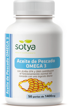 Дієтична добавка Sotya Aceite Pescado Omega 3 1400 мг 50 перлин(8427483216308)