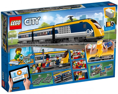 Zestaw klocków LEGO City Pociąg pasażerski 677 elementów (60197)