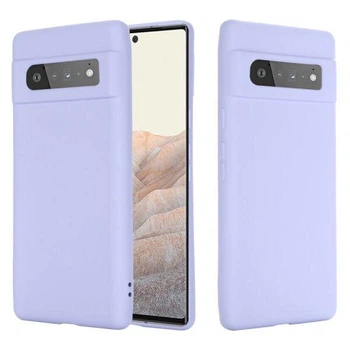 Силиконовый чехол с микрофиброй для Google Pixel 6 лавандовый софт тач бампер