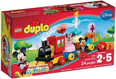 Zestaw klocków LEGO DUPLO Disney Parada urodzinowa myszki Miki i Minnie 24 elementy (10597)