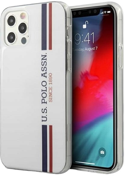 Панель U.S. Polo Assn Tricolor Collection для Apple iPhone 12 Pro Max White (3700740487228)