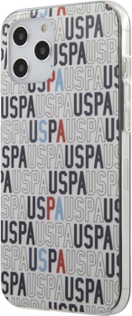 Панель U.S. Polo Assn Tie & Logo Mania Collection для Apple iPhone 12/12 Pro White (3700740487426)