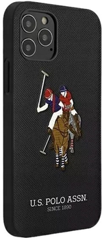 Etui U.S. Polo Assn Embroidery Collection do Apple iPhone 12/12 Pro Black (3700740487099)