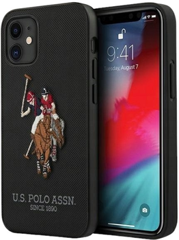 Панель U.S. Polo Assn Embroidery Collection для Apple iPhone 12 mini Black (3700740487082)