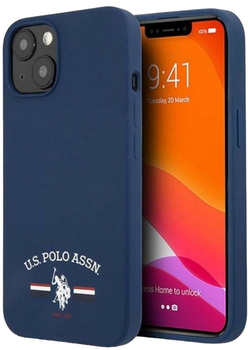 Панель U.S. Polo Assn Silicone Collection для Apple iPhone 13 mini Navy (3666339029371)