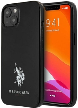Панель U.S. Polo Assn Horses Logo для Apple iPhone 13 mini Black (3666339029616)