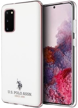 Etui U.S. Polo Assn Shiny do Samsung Galaxy S20 White (3700740472903)