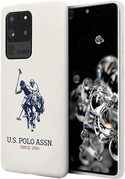 Панель U.S. Polo Assn Silicone Collection для Samsung Galaxy S20 Ultra White (3700740473733)